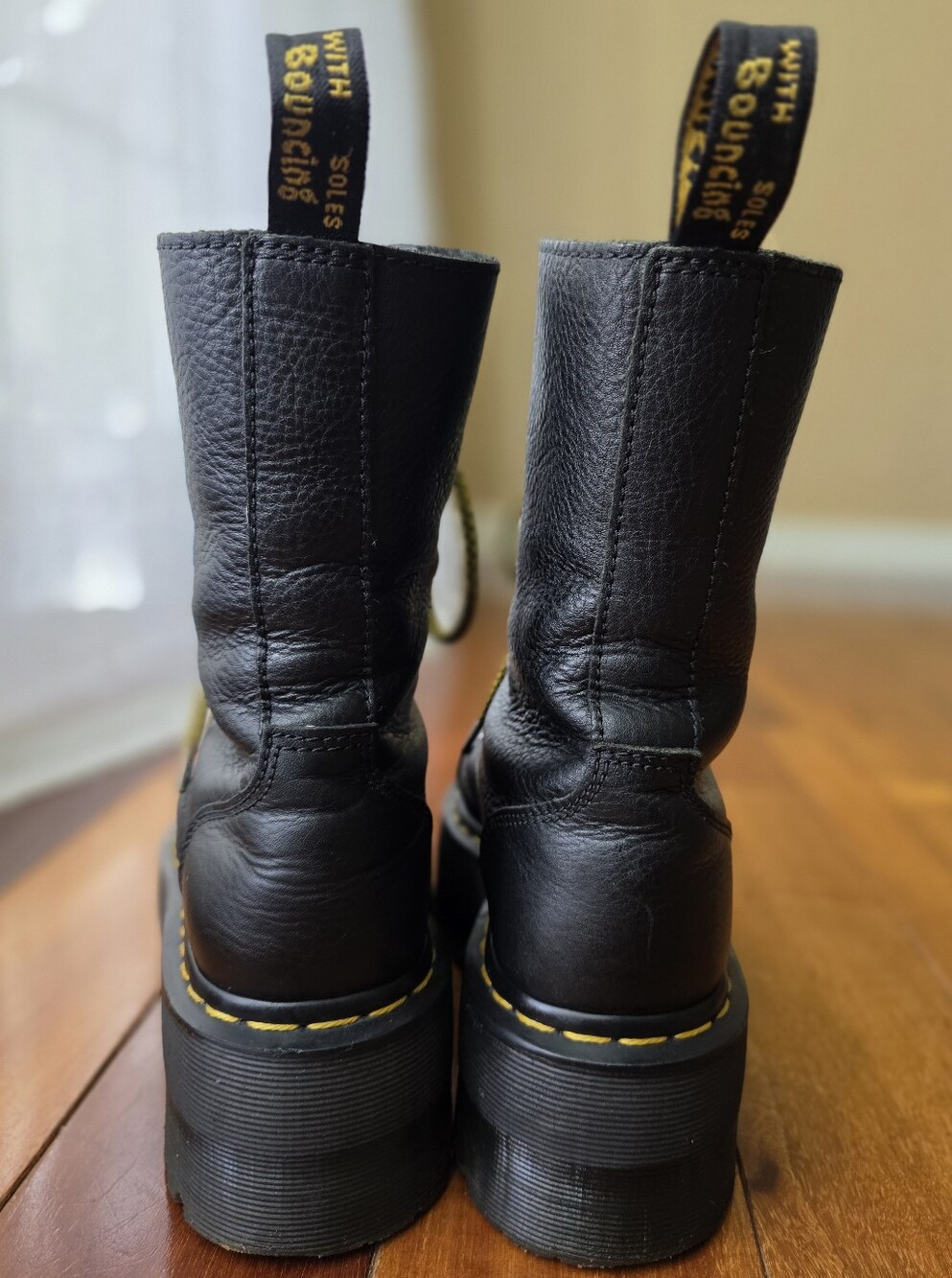 Dr. Martens Sinclair Hi Max Pisa Leather Platform Zip Boots Black Women's 7 - Picture 7 of 15